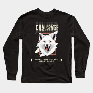 Clever Arctic Fox Long Sleeve T-Shirt